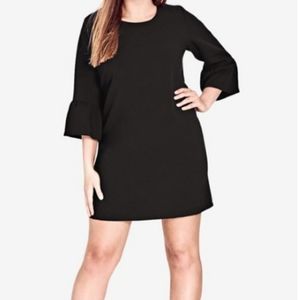 SALE! NWT City Chic Flirty Flute Black Dress 18